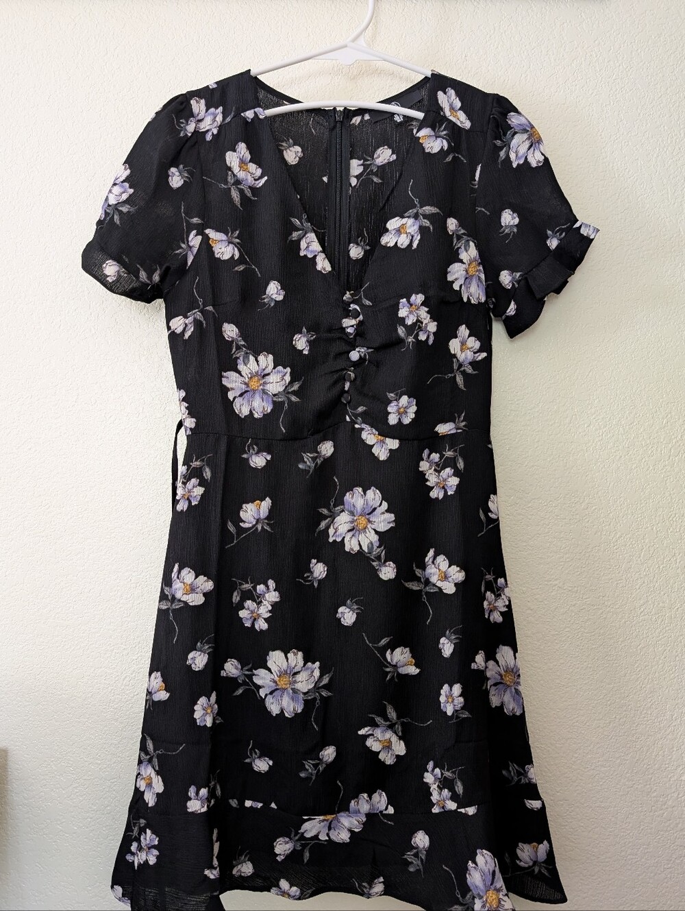 NWOT Missguided Black Floral Mini Dress